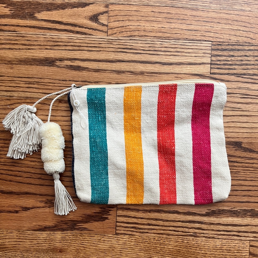 Shiraleah Striped Zip Pouch